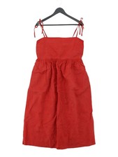 Uniqlo Slip Midi Dress L in Red