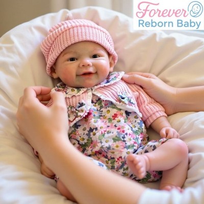 Reborn Baby Puppe Ganzkörper Silikon offener Mund Gelenk Leder 3D-