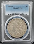1889 S Morgan Silver Dollar $1 PCGS XF 45, Low Mintage, Semi-Key Date