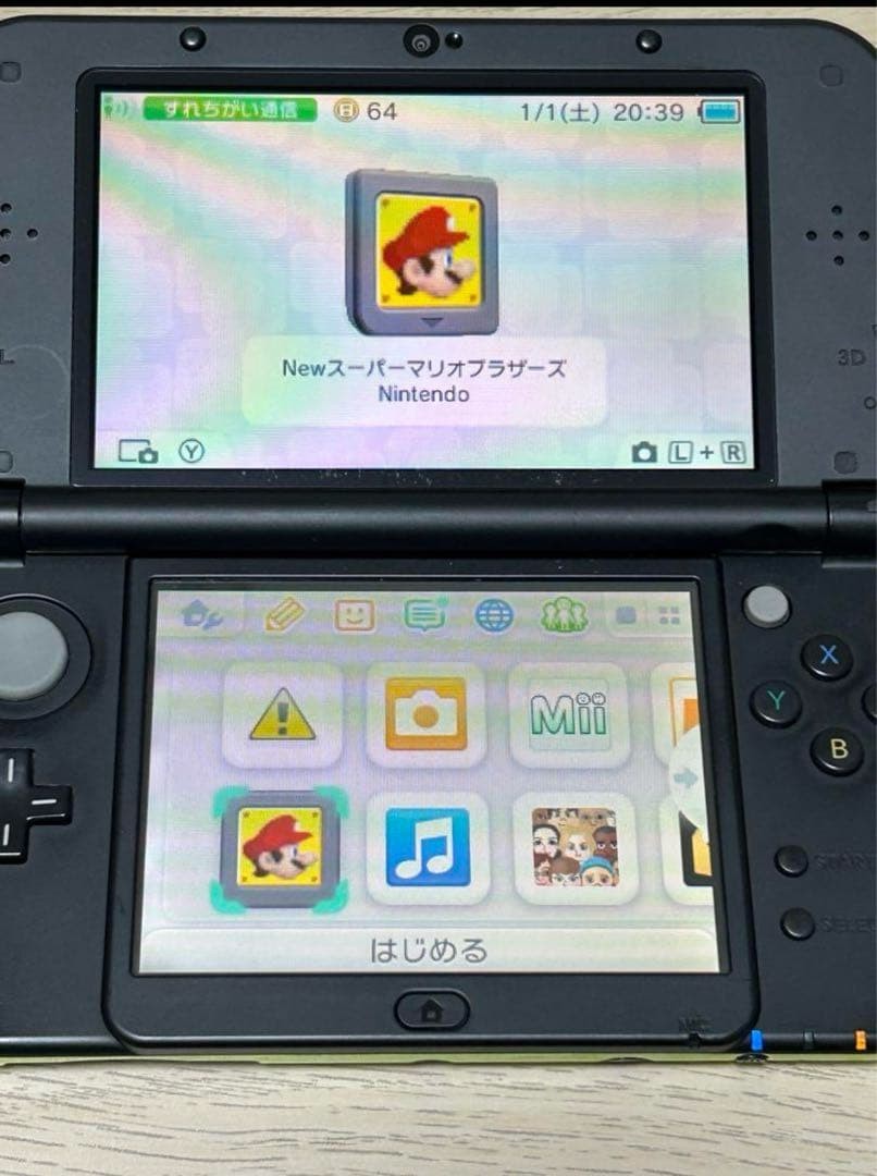 New Nintendo 3DS XL Lime x Black Console Tested w/ Stylus Charger Memory Games