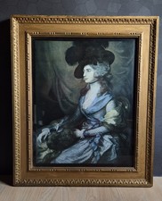 Antique Gold painted Framed print Mrs Siddons - Thomas Gainsborough