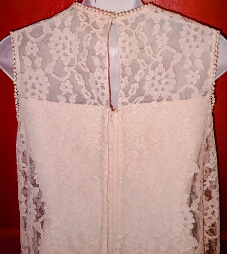 Vintage 60s Sheath Lace Dress Pale Pink Goddess - Picture 7 of 9