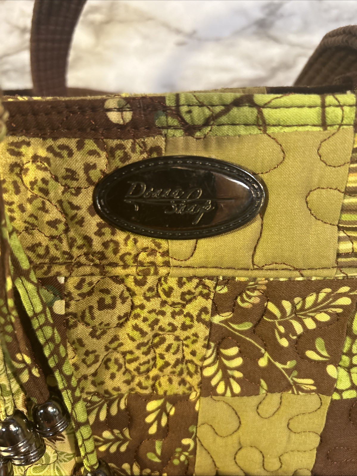 Donna Sharp 100 Cotton Patchwork Handbag Purse Av… - image 12