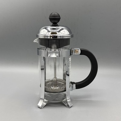 Bodum Chambord-3 Cup Glass Coffee Maker 0.35L/12oz With Plunger, Stainless Frame