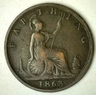 1863 Victoria Farthing — photo from another recent sale