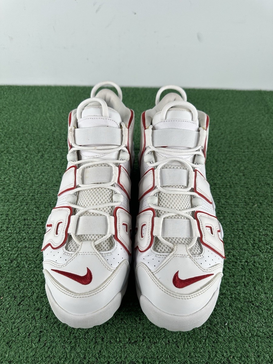Size 11.5 - Nike Air More Uptempo White Varsity Red Outline 921948