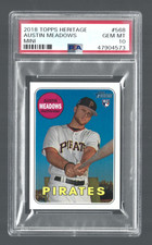 PSA 10 Mini /100 Gem Mint 2018 Topps Heritage High Number #568 Austin Meadows RC