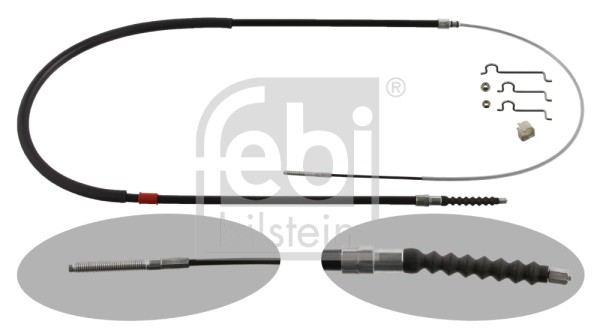 4x ✅Fits FEBI HAMULCE 36673 BRAKE CABLE WITH ADDITIONAL PARTS  ⭐UK Seller⭐