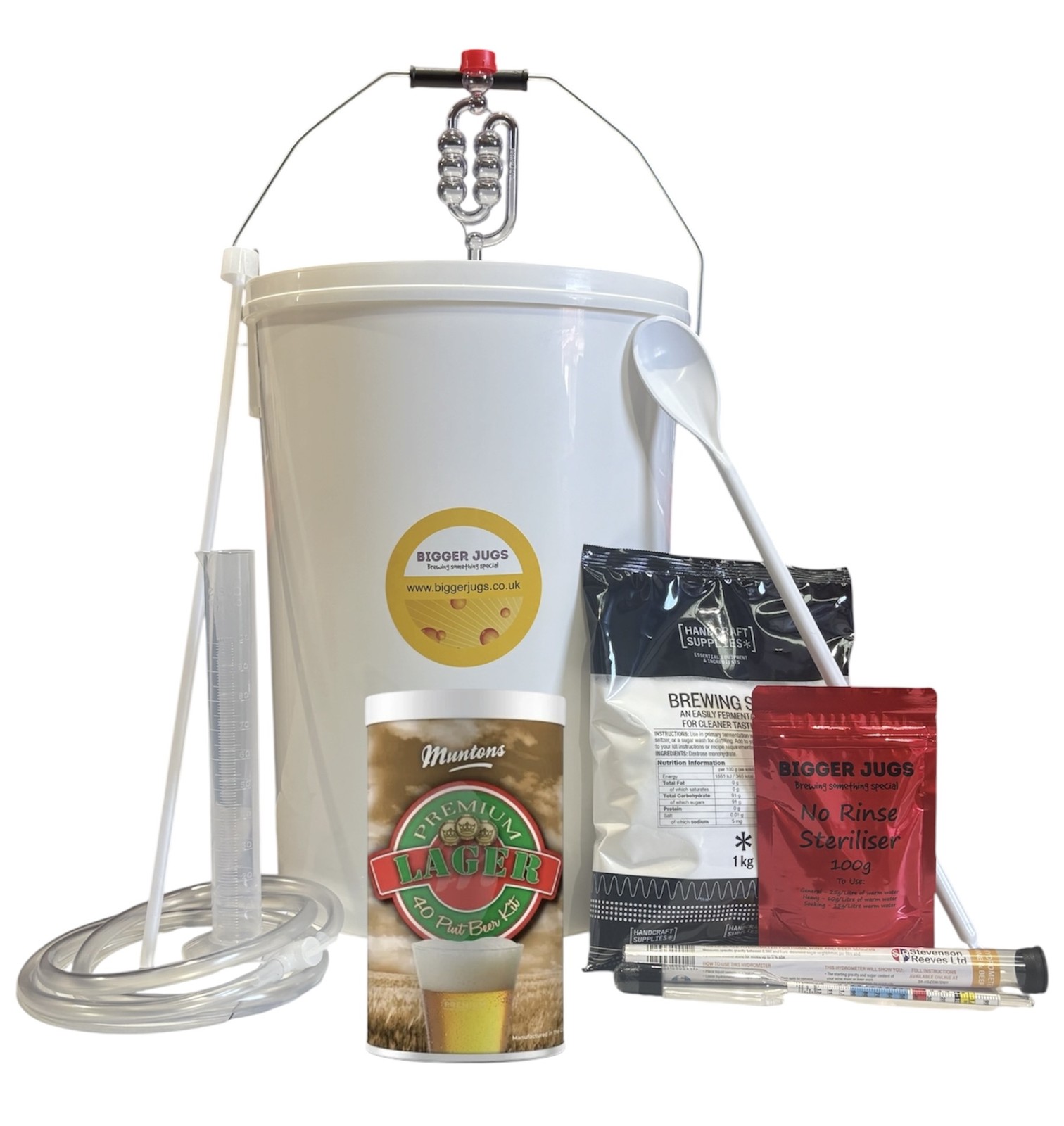 Starter Beer Making Set Muntons Premium Lager 40 Pints With Equipment Homebrew