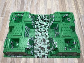 LEGO Raised Castle Baseplate 32x48 Corner Pits Rock Path Sets 10176 /6091 /6098