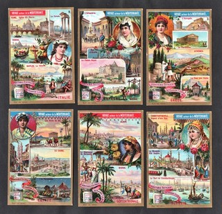 Mediterranean Trip S432 Liebig Cards Set 1894 Constantinople Egypt Greece Italy