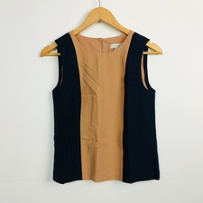 J Crew Women's 100 Wool Color Block Tank Top Sleeveless Shirt Size Size 0