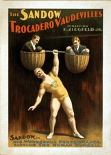 Sandow Vaudeville  Circus  Poster Print  11 x 17  Giclee Print