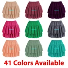 Tiered Mini Skirt Women Girl Chiffon Short Pleated Retro Elastic Waist Boho Lady