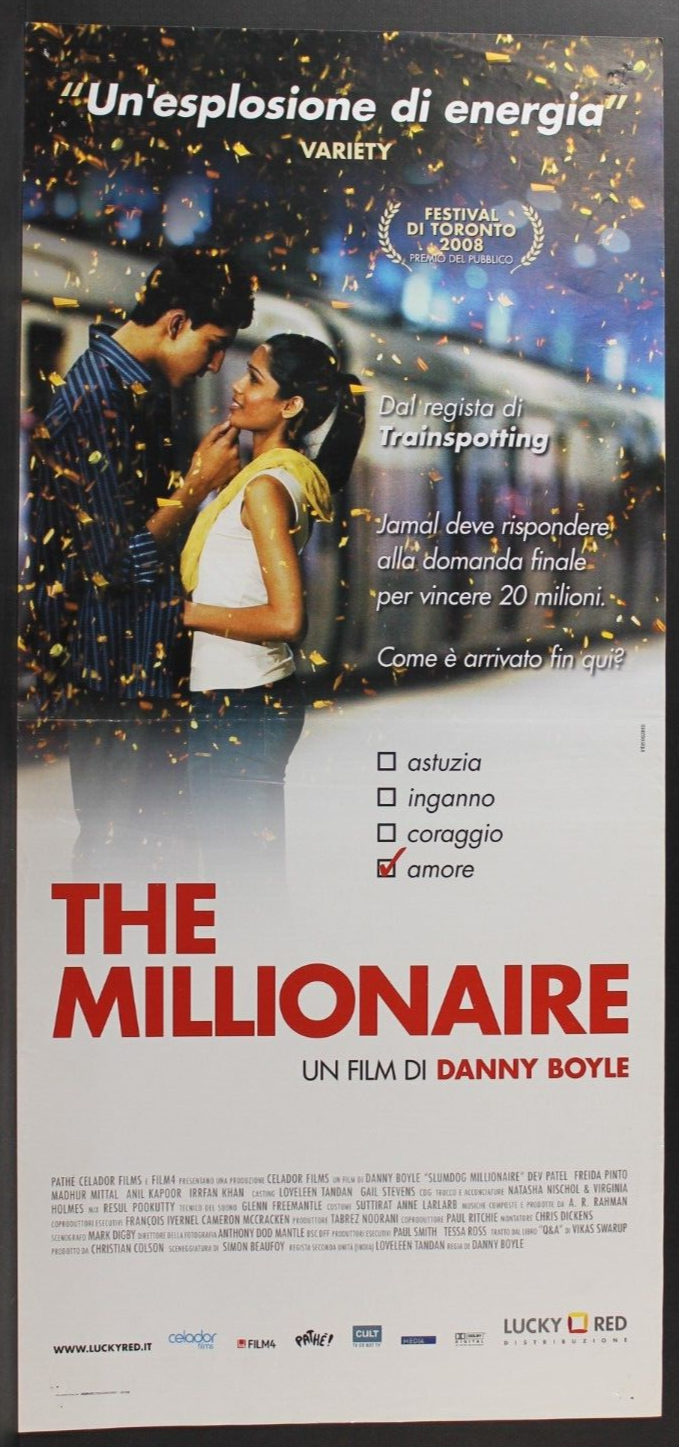 Locandina originale film The Millionaire (2008) - Regia di Danny Boyle, Loveleen Tandan