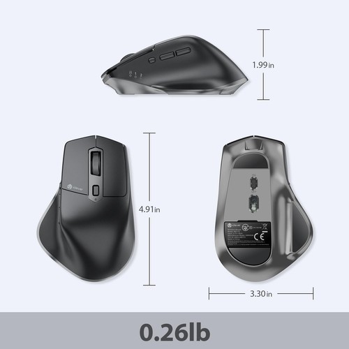 Souris Bluetooth sans Fil Rechargeable - Souris Ergonomique sans Fil pour Ord... - Afbeelding 8 van 9
