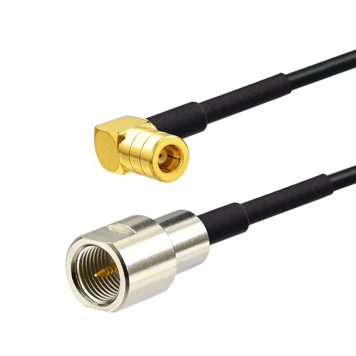 Cable coleta ángulo recto enchufe FME macho a SMB (pin jack) RG174 15 cm para inalámbrico - Imagen 1 de 4