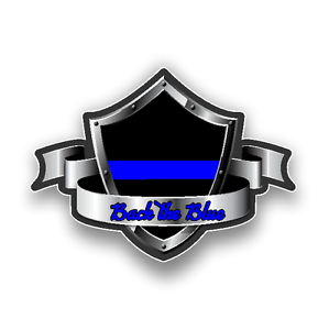 Back the Blue Police Shield sticker decal  **Free Shipping**