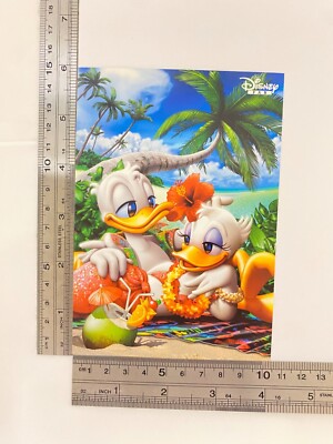 Daisy & Donald Disney Fan Limited Postcard Animation Tropical