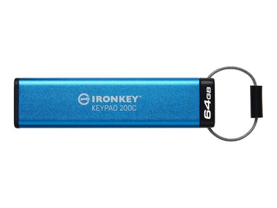 IronKey Keypad 200 64GB USB 3.2 (Gen 1) Type C Flash Drive (ikkp200c/64gb)