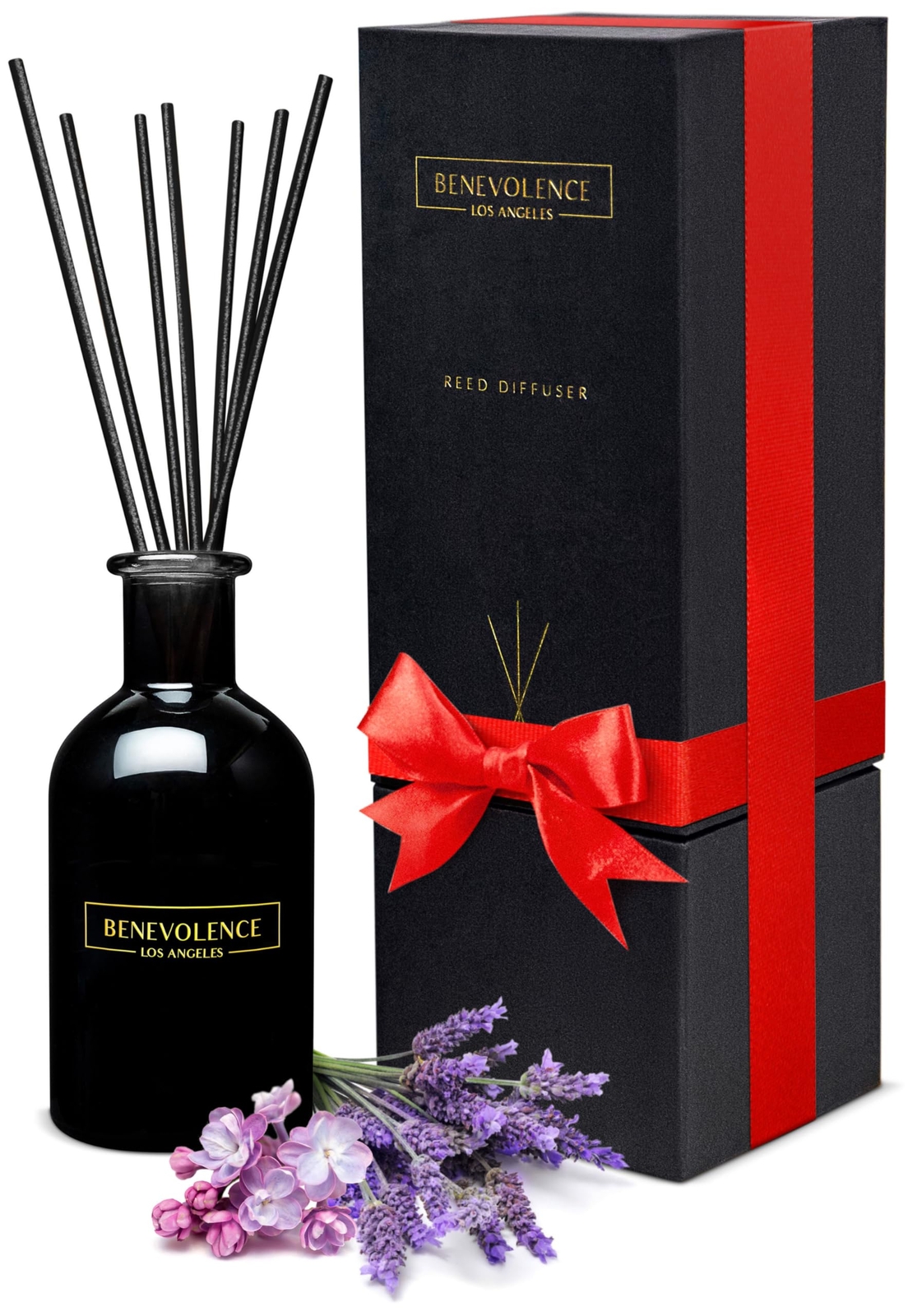 Reed Diffuser Set, Refreshing Lavender & Lilac Fragrance Diffuser, Reed Diffu...-image