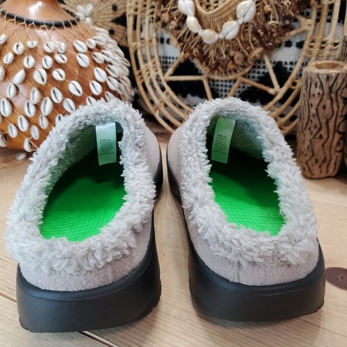 Oofos Herren 9 OOcoozie Tawny Vegan Sherpa Pantoletten Slipper Komfort Erholung Slides - Bild 8 von 11
