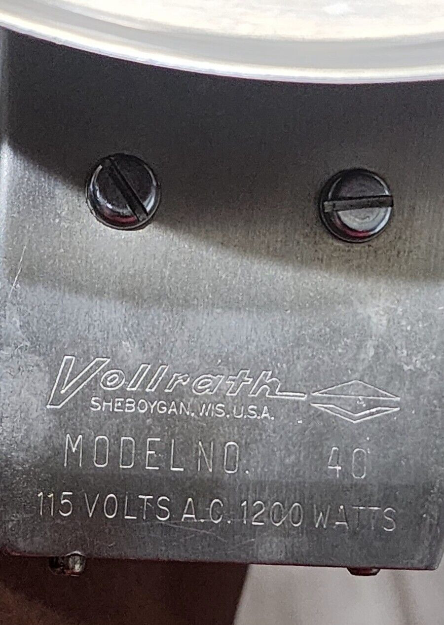 Vollrath Electric Skillet Frying Pan With 5 Cup Poacher Egg 1200w  120v Works