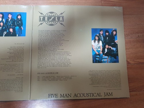 Tesla - Five Man Acoustical Jam 1991 Korea 2 LP Vinyl Insert - Picture 6 of 11