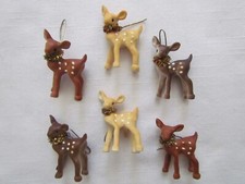 Vintage Style Fawn Deer Ornaments Primitives by Kathy 107678 6pc NEW small