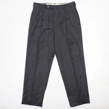 Corbin Nordstrom Men's Gray Pleated Wool Trousers Pants Zipper Size 34 x 31 USA