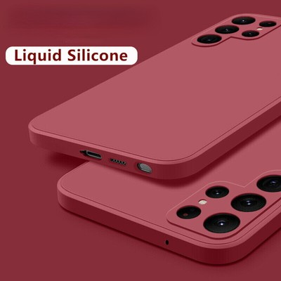 For Samsung Galaxy s22 s21 Ultra s20 a52 m33 a53 Liquid Silicone new Case Cover