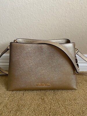 Michael Kors Portia Sofia Large Satchel Crossbody Bag Saffiano