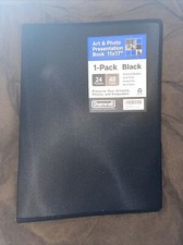 Dunwell Art Portfolio 11x17 Black, Pack , Large Folder For Artwork, Has 24 48