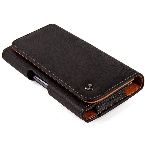 Black Horizontal Belt Clip Holster Leather Pouch Case for Samsung Galaxy S5 - Afbeelding 4 van 4