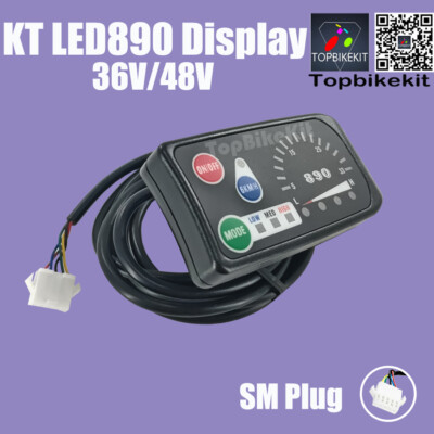 Display LED KT LCD890 Per Bici Elettrica - Indica 36V/48V - Meter Per E-bike KT