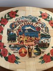 Vintage Hawaiian Bamboo Serving Tray Aloha Island Print — photo 2