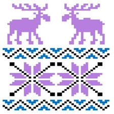 30 Custom Abstract Nordic Moose Art Personalized Address Labels