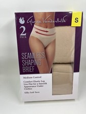 Gloria Vanderbilt Women's Small Underwear 2-Pack Seamless Shaping Brief