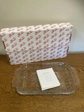 NIB Princess House Fantasia Crystal Rectangular 515 Serving Tray Appetizer Dish