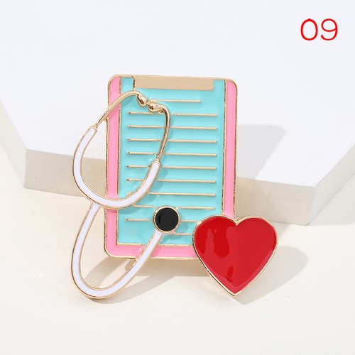 Stethoscope Shape Doctor Nurse Medical Pin Brooch Enamel Badge Lapel Jewelry New - Picture 10 of 40