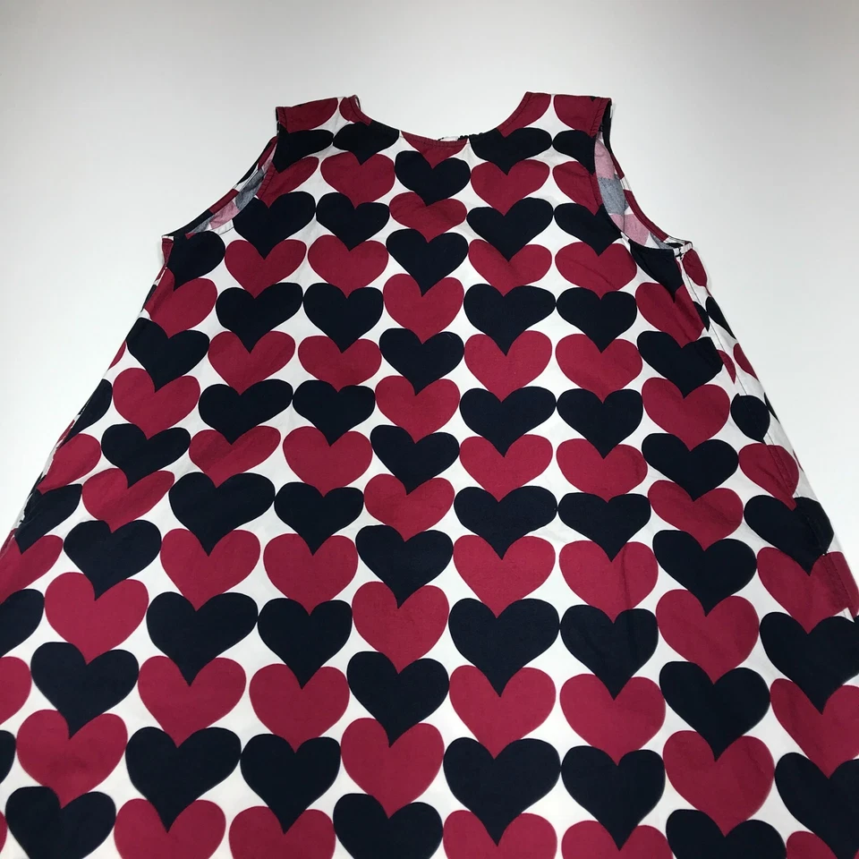 Vestido Marimekko Uniqlo Niños 11-12 Estampado Corazón Sin Mangas Cambio Escote Elástico Foto 3 de 4