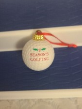 "Season's Golfing" Golf Ball Ornament For the Special Golfer  EUC.