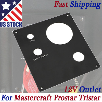 Key Switch Panel /Ignition Dash Plate For Mastercraft Prostar Tristar 12V Outlet