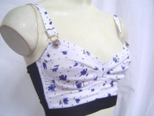 New BEBE Poplin Black White Blue Corset Bustier Brasier XS M L