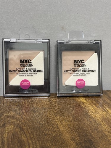 Pack of 2 N.Y.C. Smooth & Natural Matte Powder Foundation 0228 Free Shipping - 第 1/7 張圖片