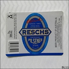 Reschs Original Pilsener 375ml Beer Label (BL11)