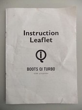 Instructions slide projector BOOTS model QI TURBO CD/EMail