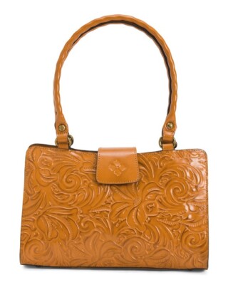 ''Patricia Nash Rienzo Satchel: Elegant Leather Craftsmanship''