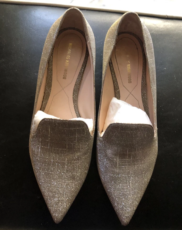 Mocasines de lúrex Nicholas Kirkwood de tacón nacarado 36 1/2 Foto 2 de 4