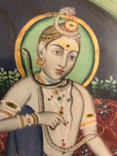 Genuine 19thC "Mughal" Indian miniature painting, Jaipur school - Picture 5 of 12